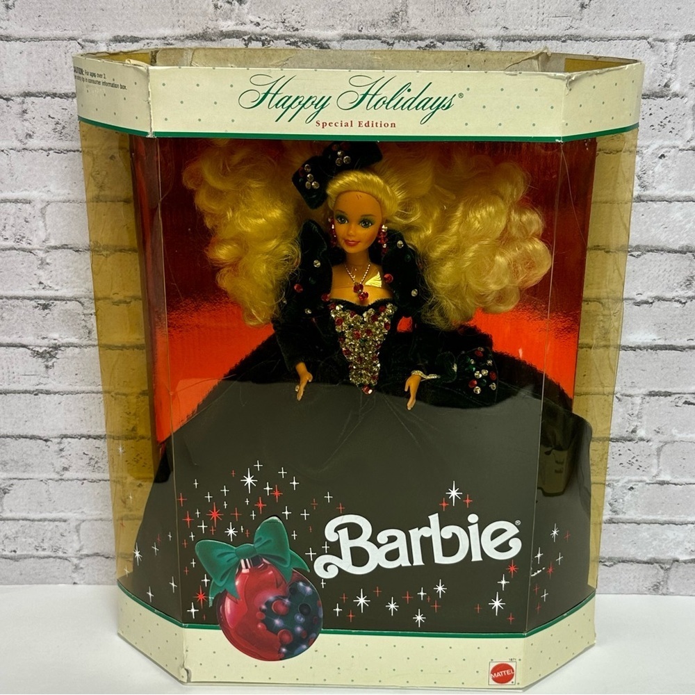 Barbie Happy Holidays Doll 1991 Special Edition 1871 Vintage Blonde In Box